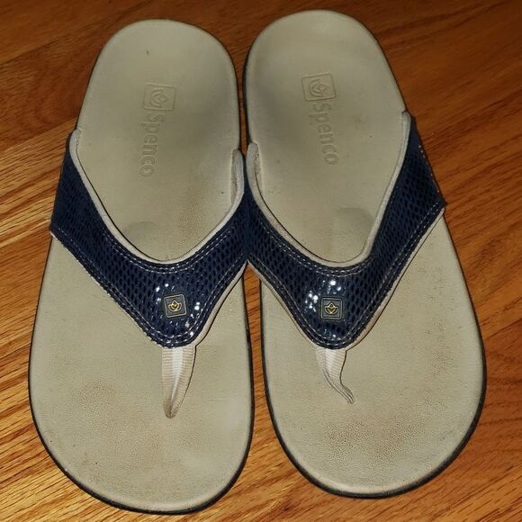 Spenco blue thong Flip Flops Sandals - Picture 2 of 6